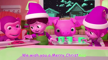 Pig Monkey anD Friends Celebrate Christmas We wish you a Merry Christmas Sponsored Gamavision Csupo 