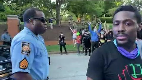 Protestors block road to Georgia governor's mansion