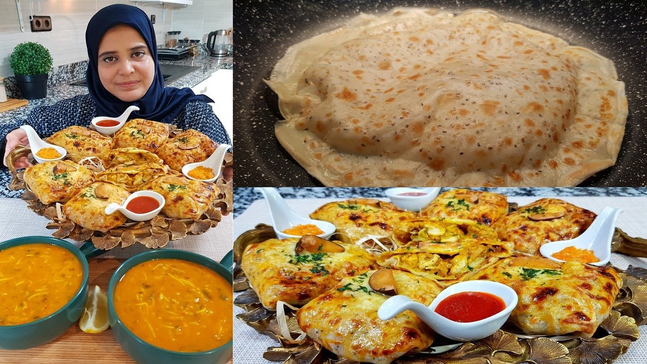 بالعجين السائل طاكوس بلا تمارة أو مجهود  للعشاء مع شوربة صحية تليق لهد البرد