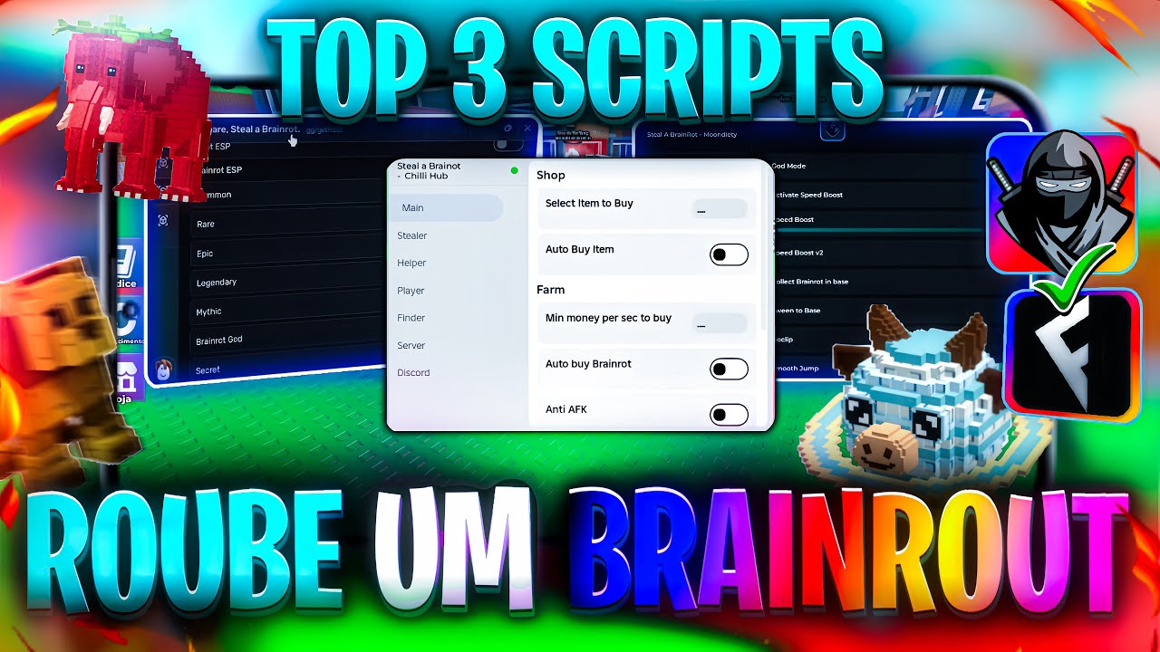 TOP 3 Melhores SCRIPT pra PEGAR TODOS BRAINROTS no Roube um Brainrot ...