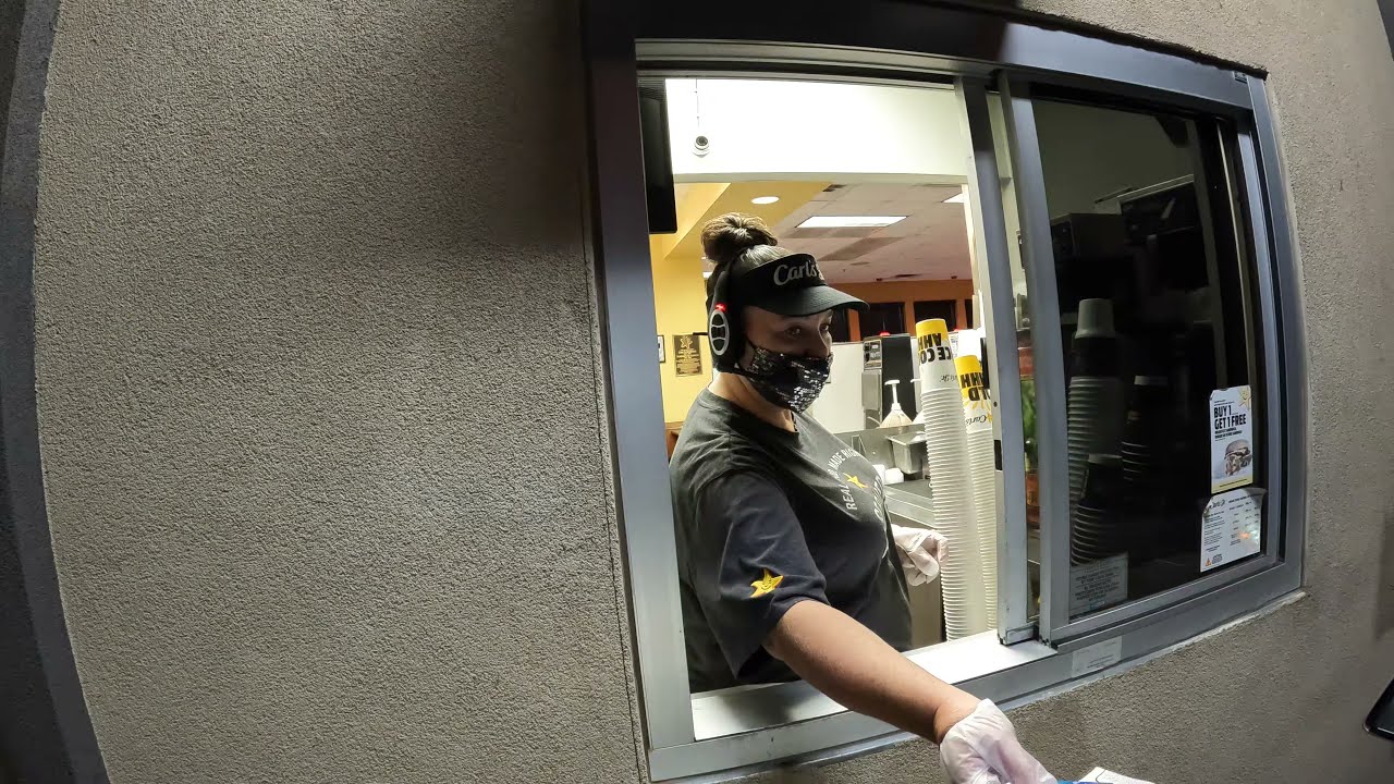 Carl's Jr. Drive-Thru, Famous Star, CrissCut Fries, Lemonade, Gila Bend, Arizona 21 October 2021 GFH