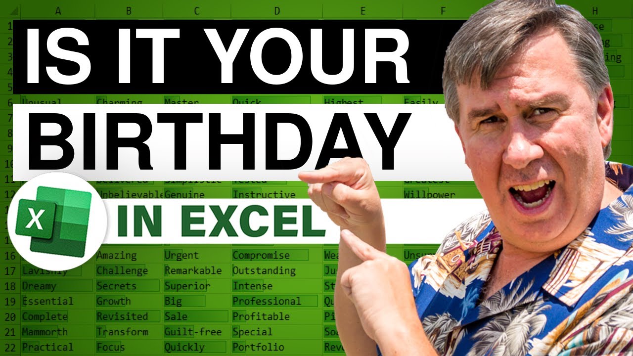 Excel - Learn How to Send Birthday Cards to Customers with Excel ...
