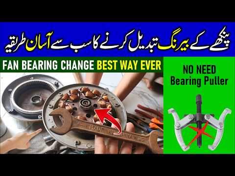 Ceiling Fan Bearing Replacement / Fix A Noisy Ceiling Fan / Fan Bearing Easy Change Tip & Trick