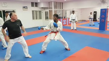Karate Techniques Distance Kumite Training