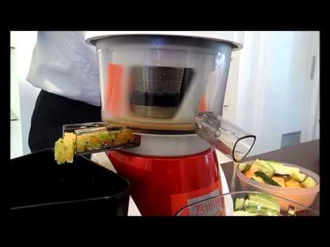 Slow Juicer - Rock Melon, Bitter Melon and Cucumber Juice - YouTube