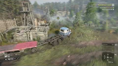 Part 3 how to do Radioactive fossils mission Snowrunner Taymir Russian federation Drowned lands