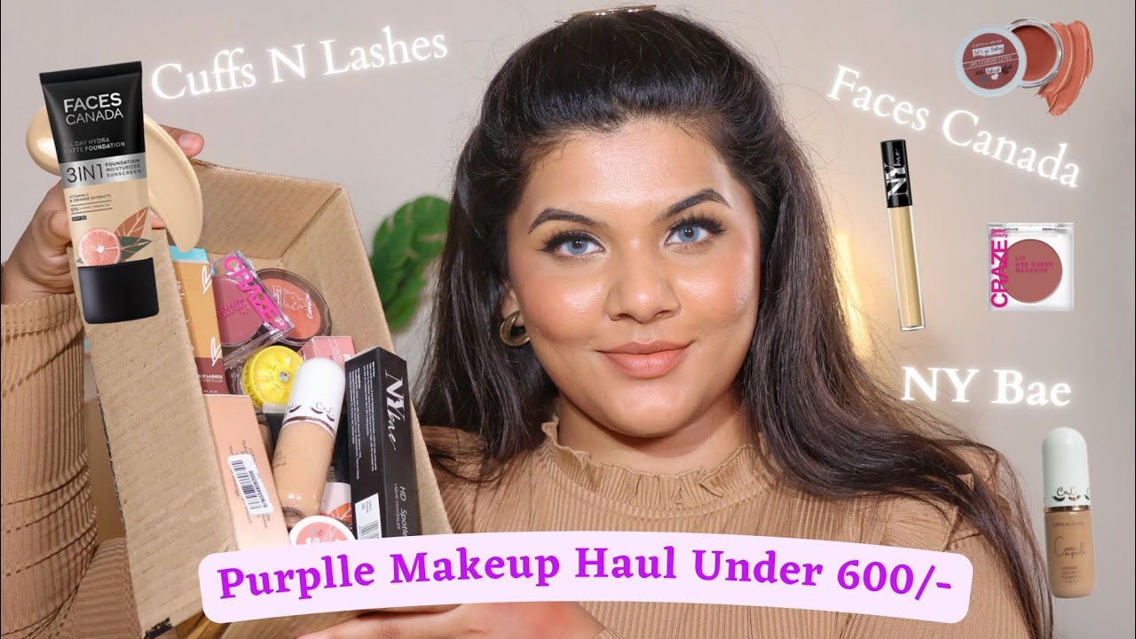 Purplle Makeup Haul Everything under ₹600/ Faces Canada, Cuffs n