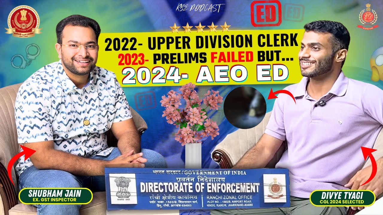 🤨 Overconfident? Divye Tyagi (AIR 300, AEO ED) in 2024 | 2023 Pre Fail | Podcast- Shubham Sir (RBE)