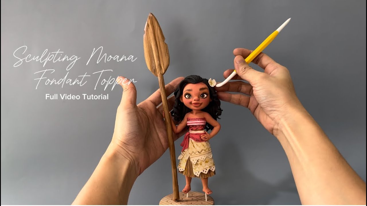 Sculpting Moana Fondant Topper Full Video Tutorial