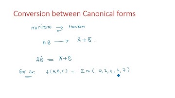 Canonical forms | Minterms & Maxterms | Conversion | STLD | Lec-32
