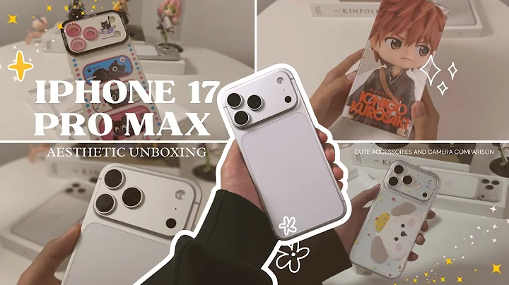iPhone 17 Pro Max Silver aesthetic unboxing with accessories📦 & camera comparison | ASMR✨