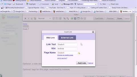 wiki widget navigation