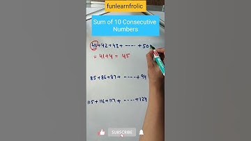 sum of 10 Consecutive numbers trick,maths shortcut, maths trick, vedic math#maths#mathstricks#viral