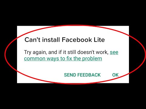 How To Fix Can’t Install Facebook Lite Error On Google Play Store Android & Ios - Cannot Install App
