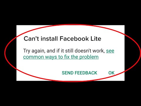 How To Fix Can&rsquo;t Install Facebook Lite Error On Google Play Store Android & Ios - Cannot Install App