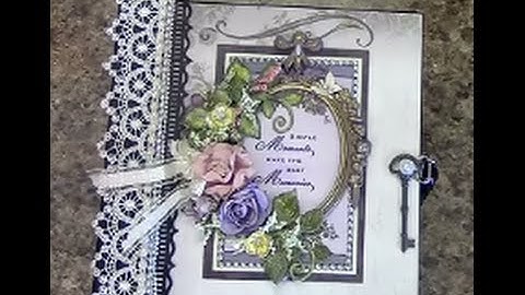 TUTORIAL PART 4 - 8 X 8 MINI ALBUM DESIGNS BY SHELLIE TRANQUIL GARDENS