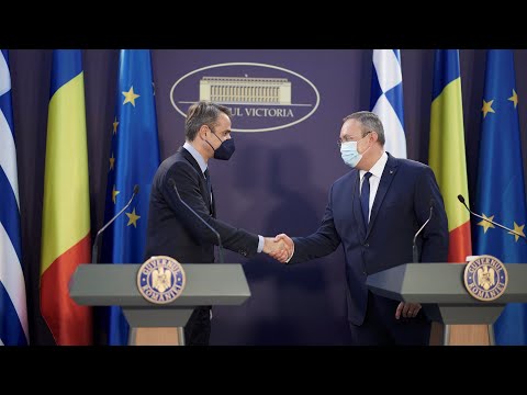 Δηλώσεις του Πρωθυπουργού Κυριάκου Μητσοτάκη με τον Πρωθυπουργό της Ρουμανίας Nicolae-Ionel Ciucă