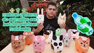 Learn how to make animal-shaped planters out of soda bottles ♻️.