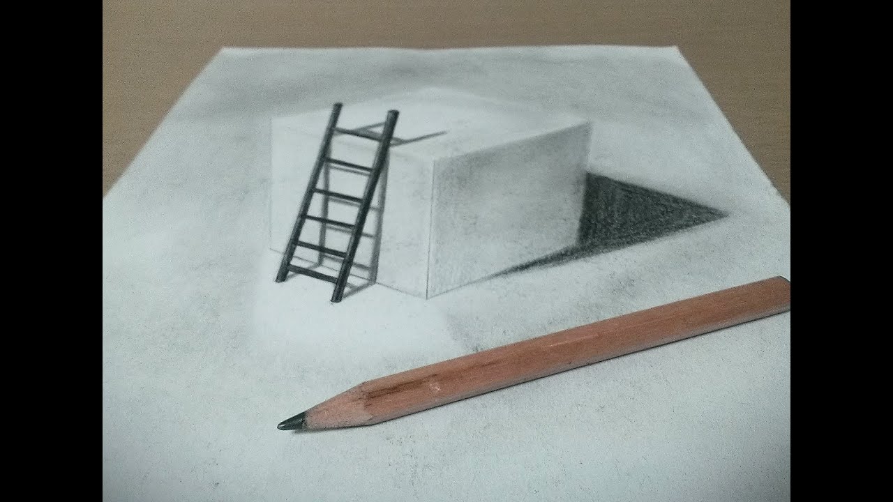 トリックアート 紙の中に階段を描く方法 3d Trick Art Youtube