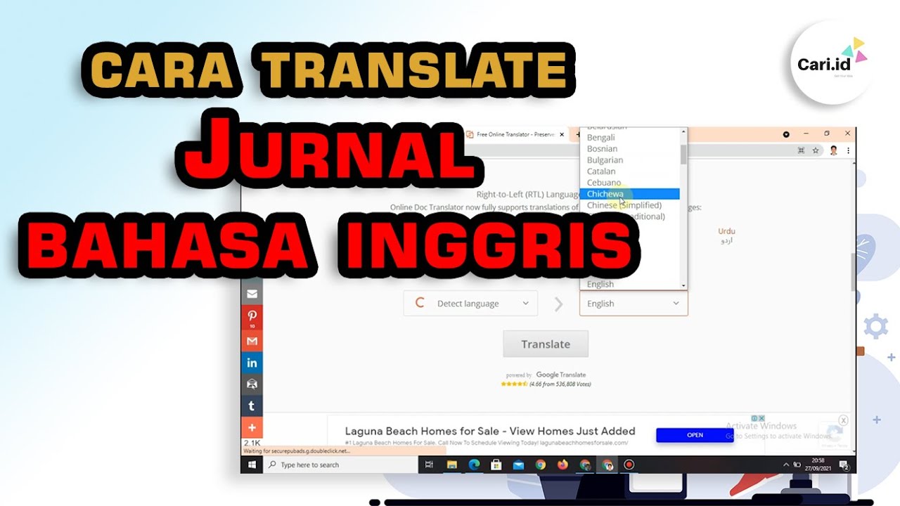 Translate jurnal inggris ke indonesia