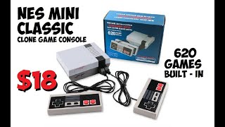 Mini NES Classic Clone (620 in Classic Built in Games) 8 Bit Retro Gaming Console for $18