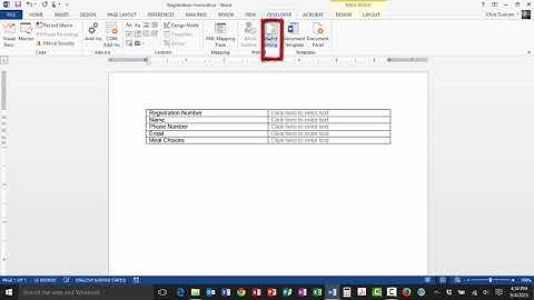 Word Password Protecting a Form
