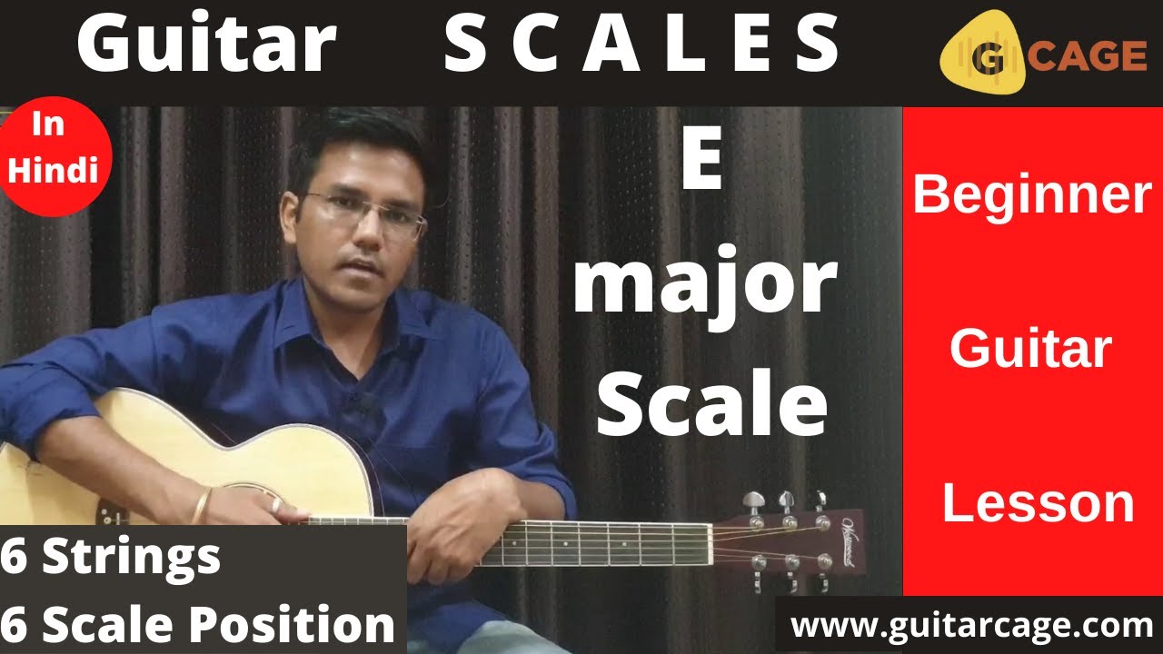 E major scale | Six strings Scale Positions - YouTube