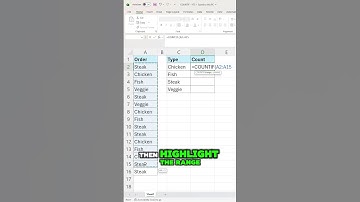 Het aantal unieke waarden in Excel tellen! #COUNTIF #Excel #ExcelTips