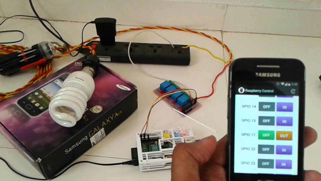 Controlling 230VAC device using Raspberry pi and Relay - YouTube