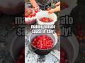 Making tomato sauce in Italy!