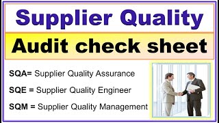 Supplier-audit check sheet
