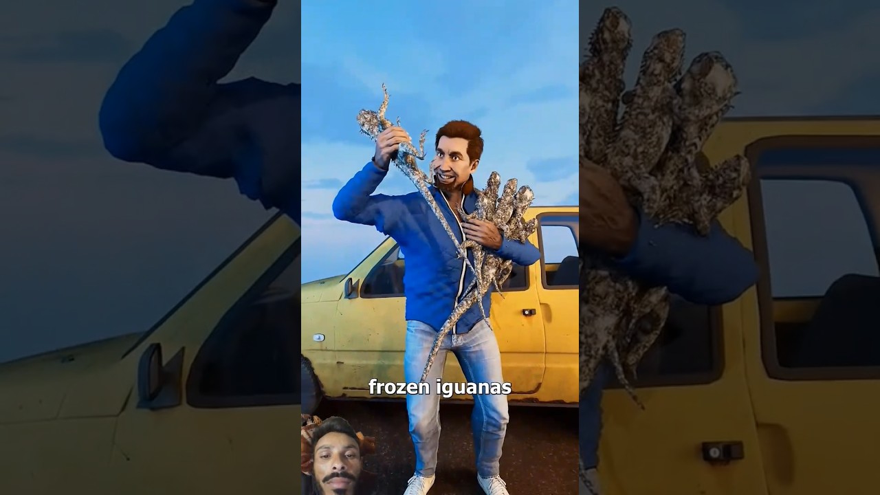 🦎he collect frozen iguanas but it's not dead 😱 