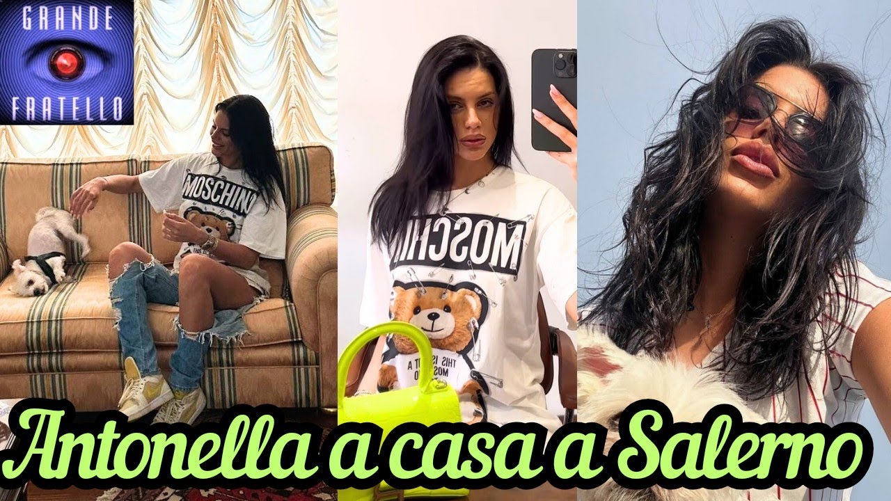 ANTONELLA FIORDELISI nella casa di famiglia cucina e poi passa il pomeriggio col cagnolino