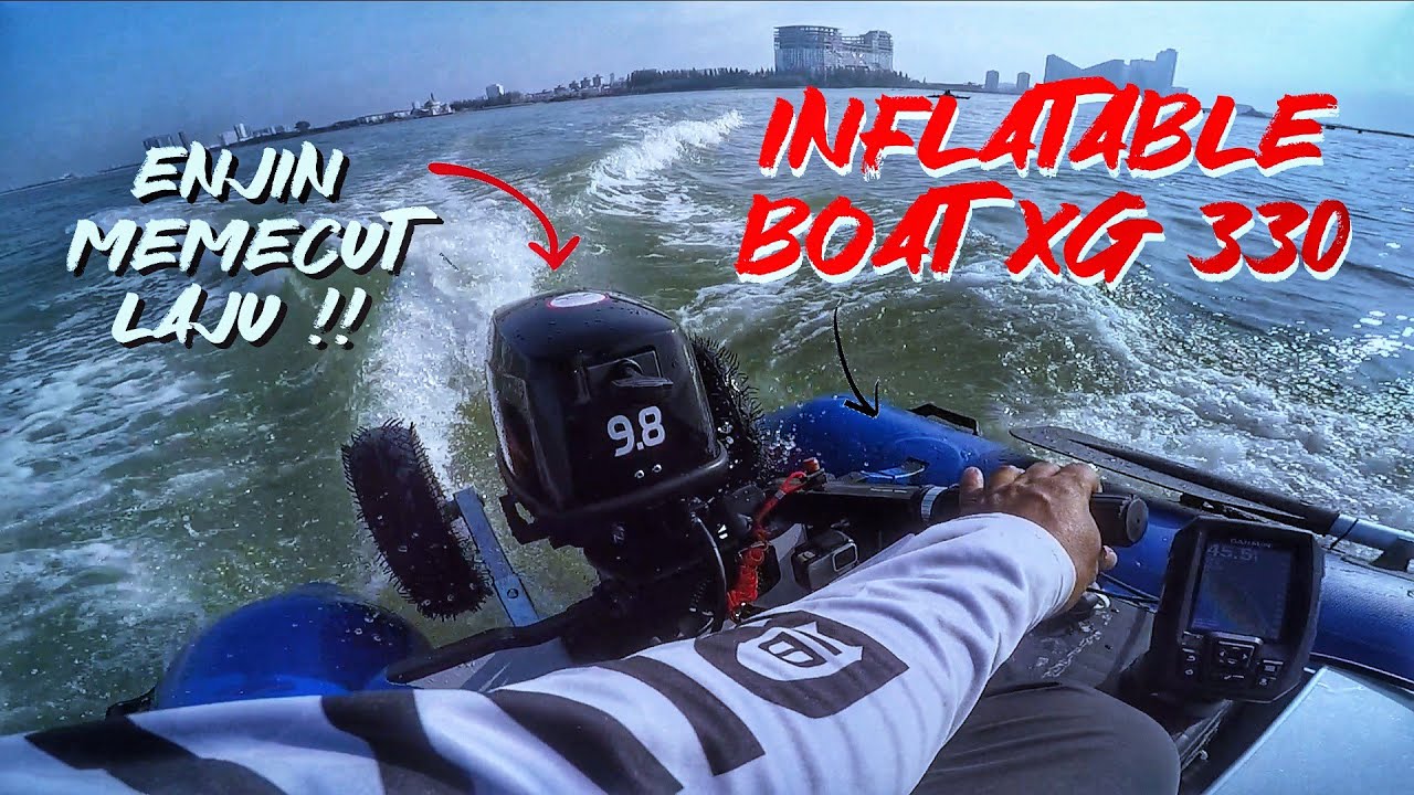 MEMBOTTOM DENGAN IB RENGER GODZILLA 330. INFLATABLE BOAT FISHING YouTube