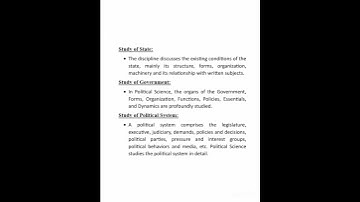 Scope of Political Science..