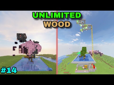 I MAKE TWO UNLIMITED WOOD FARMS IN MINECRAFT | CHERRY AND MANGROVE TREE FARM GAMEPLAY #14