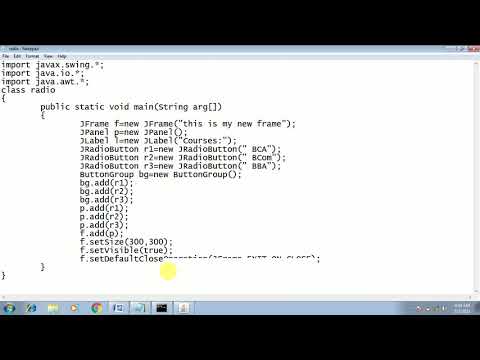 JAVA JRADIOBUTTON EXAMPLE & THEORY