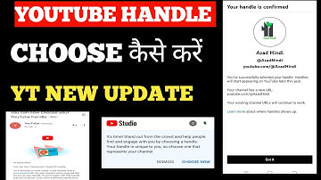 Youtube handle kaise banaye/You can now choose your YouTube handle /How to make youtube handle