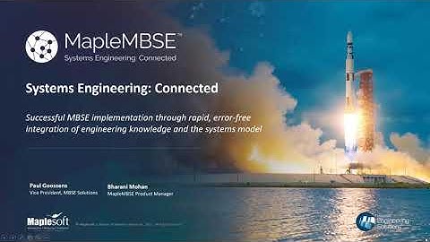 MapleMBSE is Systems Engineering: Connected
