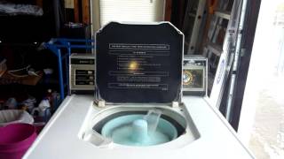 First Agitation: Frosty 1977 GE Heavy Duty 18 FilterFlo Washer
