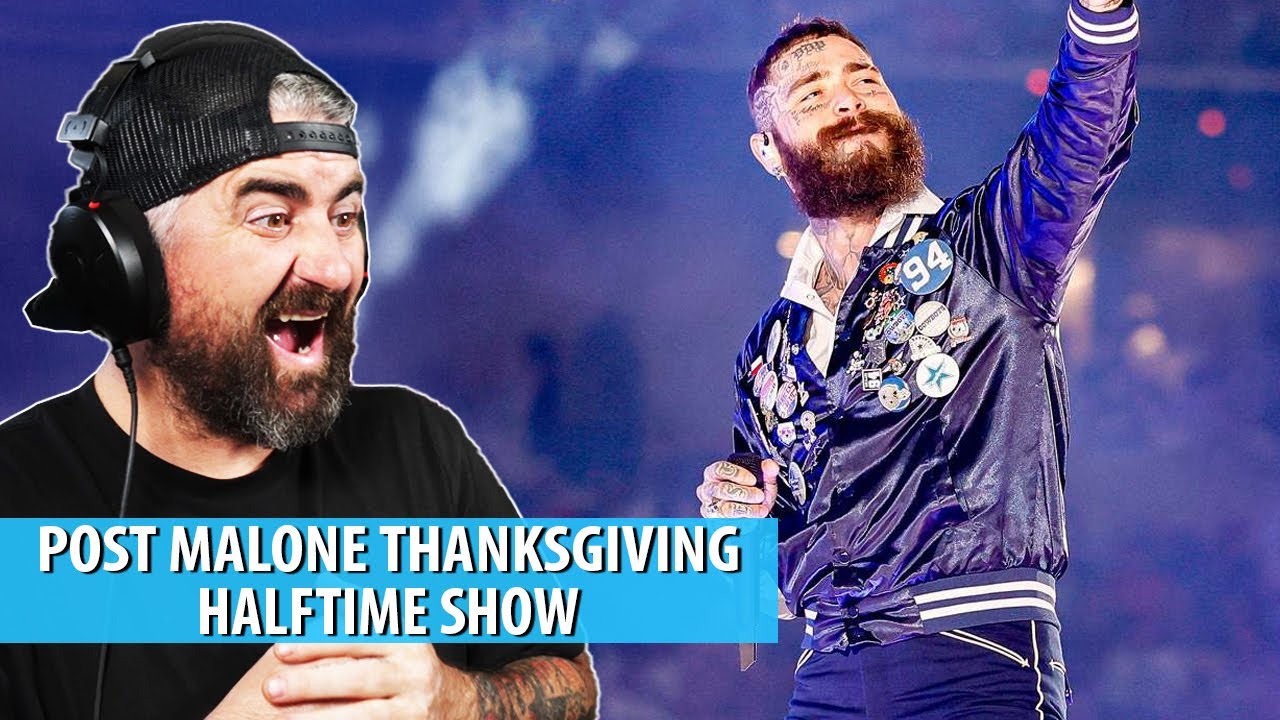 Полная запись выступления Post Malone в перерыве матча в День благодарения (реакция рок-исполнителя)