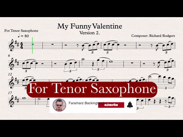 公*o様 Be My Valentine サックスOP My Funny Valentine - Version 2 - For Tenor Sax - YouTube
