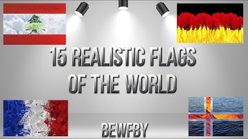 15 realistic flags of the world