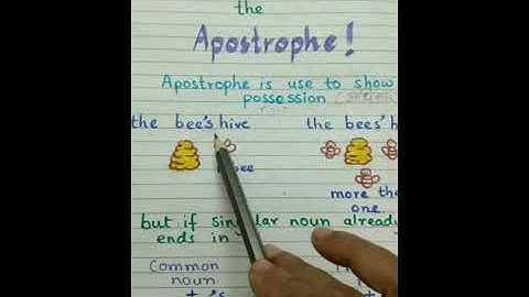 Use of apostrophe