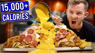 Eating The World's UNHEALTHIEST Tray of Nachos!