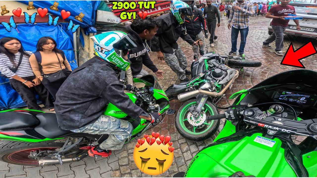 mcleodganj Market Mai Apni Z900 Gir Gyi 💔Cute Reaction On Zx10r 😍