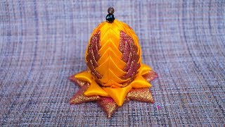 Пасхальное яйцо в технике канзаши. МК. / Kanzashi's Easter egg. DIY. Пасхальное яйцо в технике канзаши. МК. / Kanzashi's Easter egg. DIY.