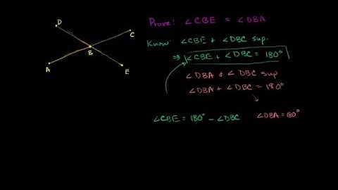 11 Geometry-Proof Vertical angles are equal   Angles and intersecting lines