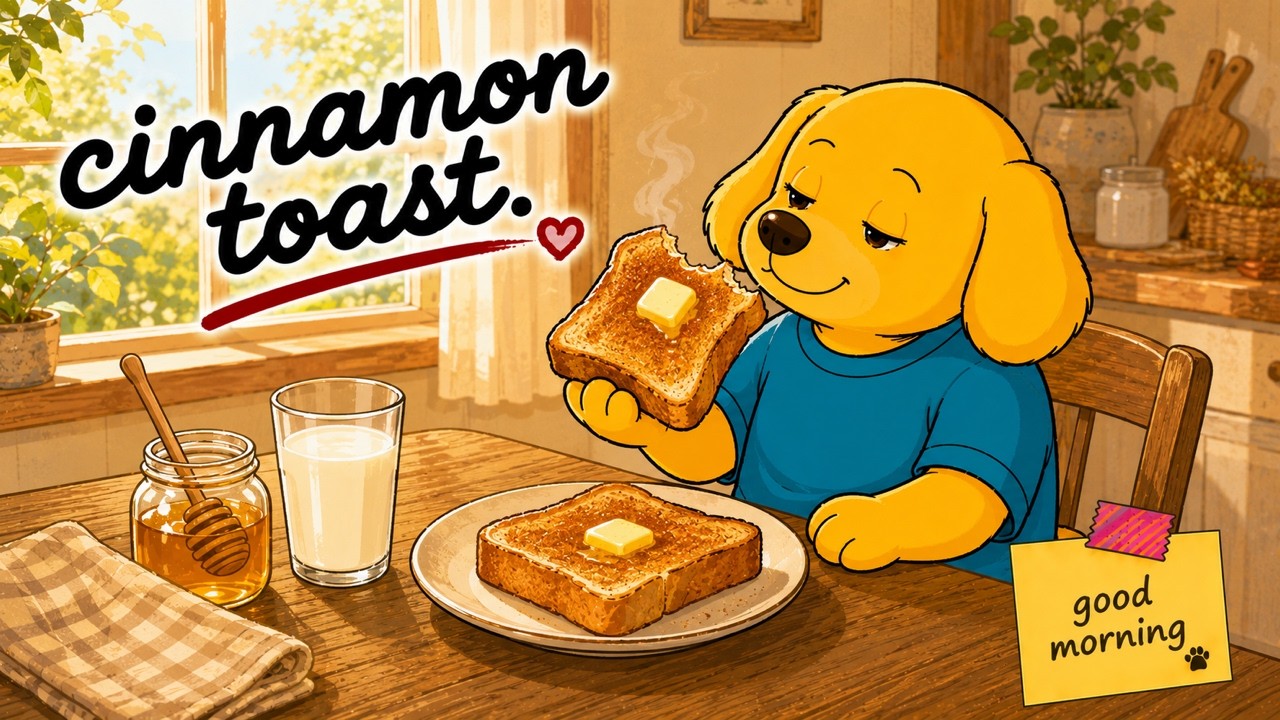 朝BGM】バターとろけるシナモントースト 🍞🍯🐶 | Cinnamon Toast