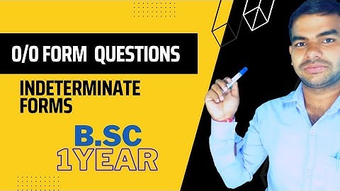 0/0 indeterminate forms important questions for b.sc||#maths #indeterminate_forms#education #video